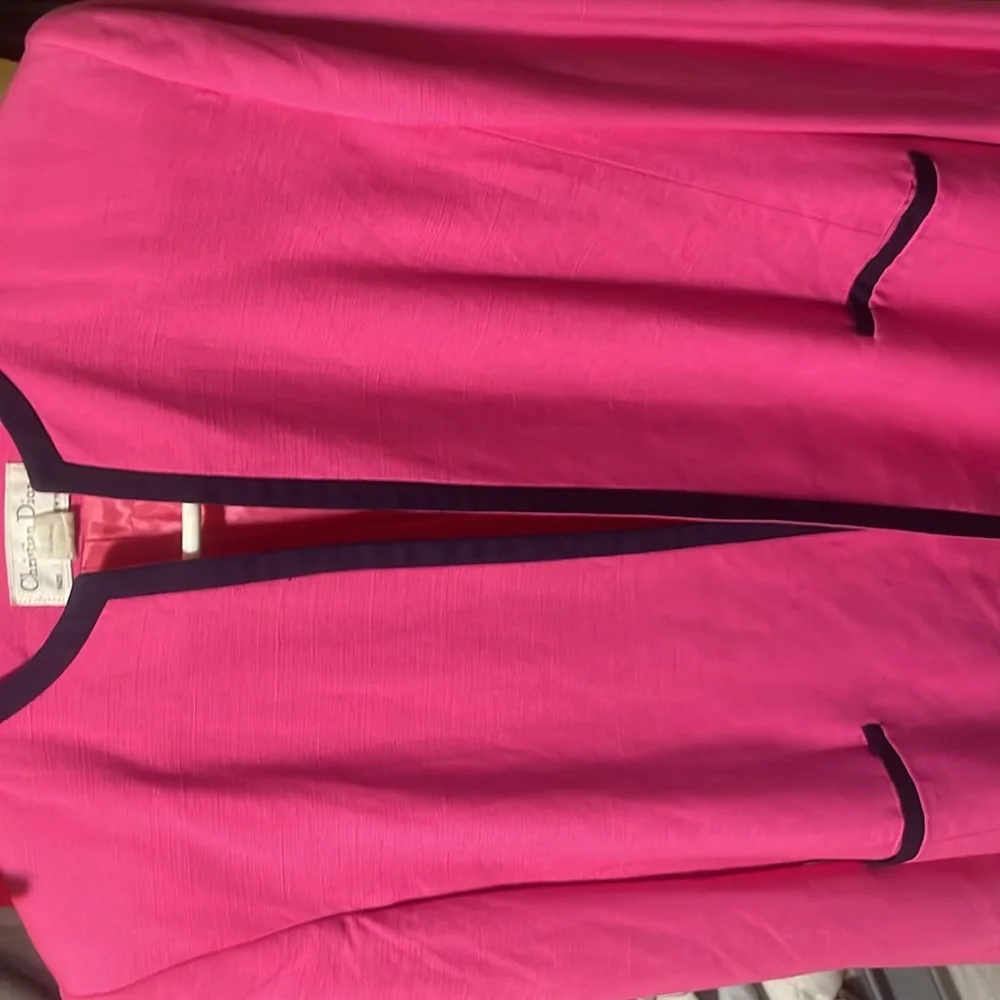 Christian Dior, the suit blazer and pink and navy blue size 10